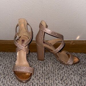 Glittery Strappy Heels